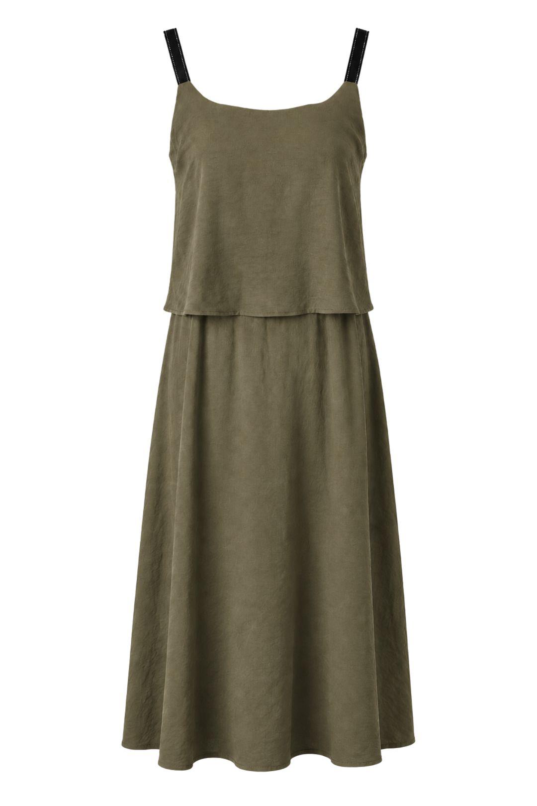 Ärmelloses A-Linien-Maxikleid mit quadratischem Ausschnitt