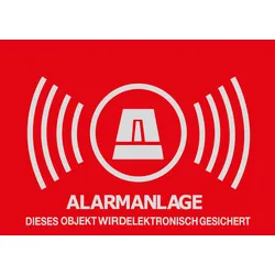 W 1322 - Alarm-Warnaufkleber