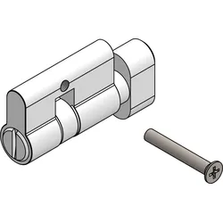 Griffwerk WC-Knaufzylinder -Graphitschwarz PZ, f. Schlossgegenseite EN-Norm -für Glasschlösser 21|26mm