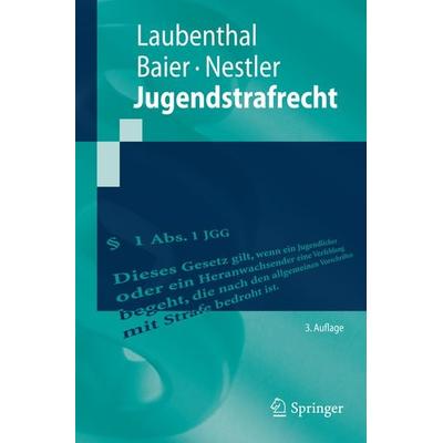 Jugendstrafrecht, Taschenbuch von Klaus Laubenthal,Helmut Baier,Nina Nestler, Springer Berlin, 978-3-662-45026-0