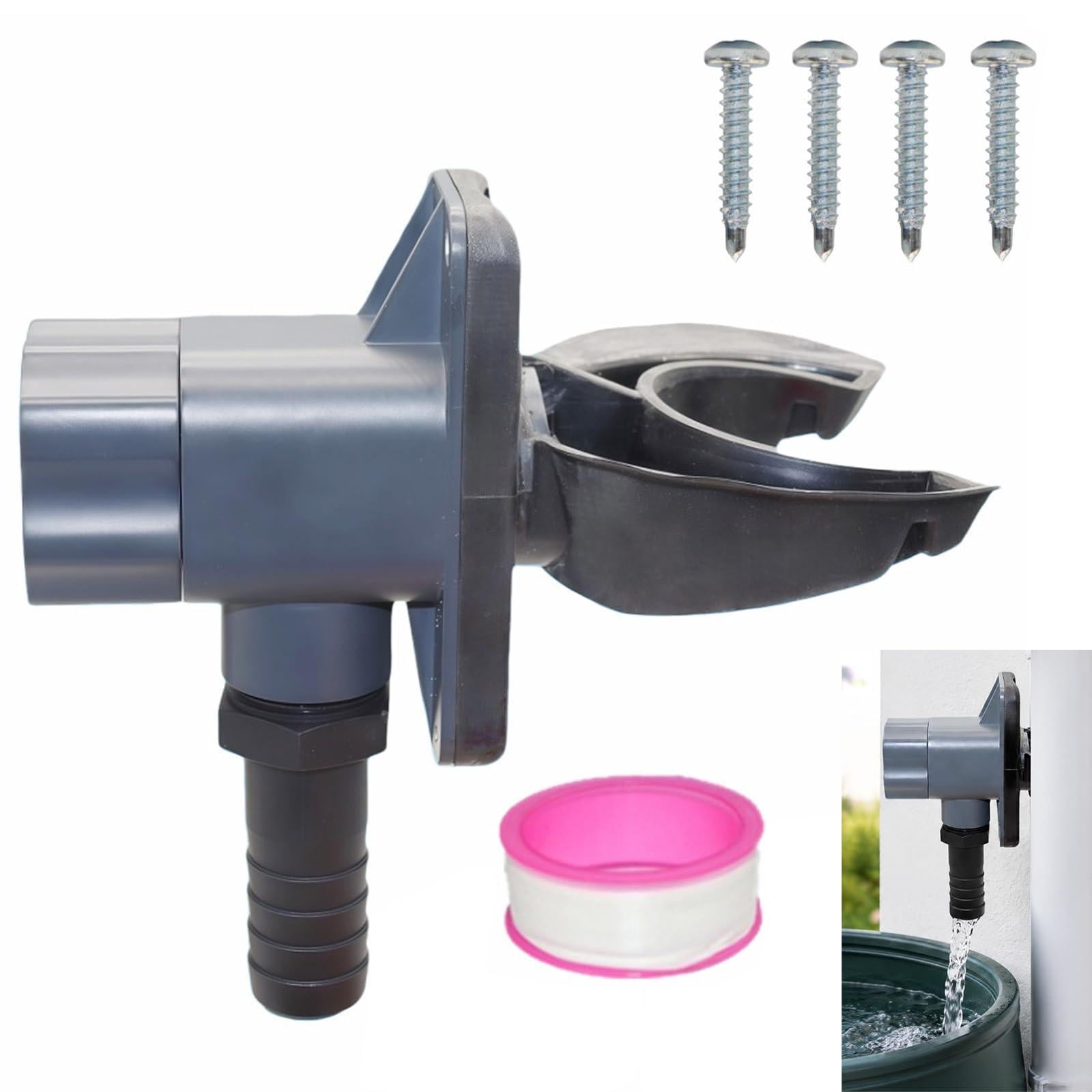 Selius Regenwaterverzamelaar voor Valpijp 70-110mm met Montagetoebehoren