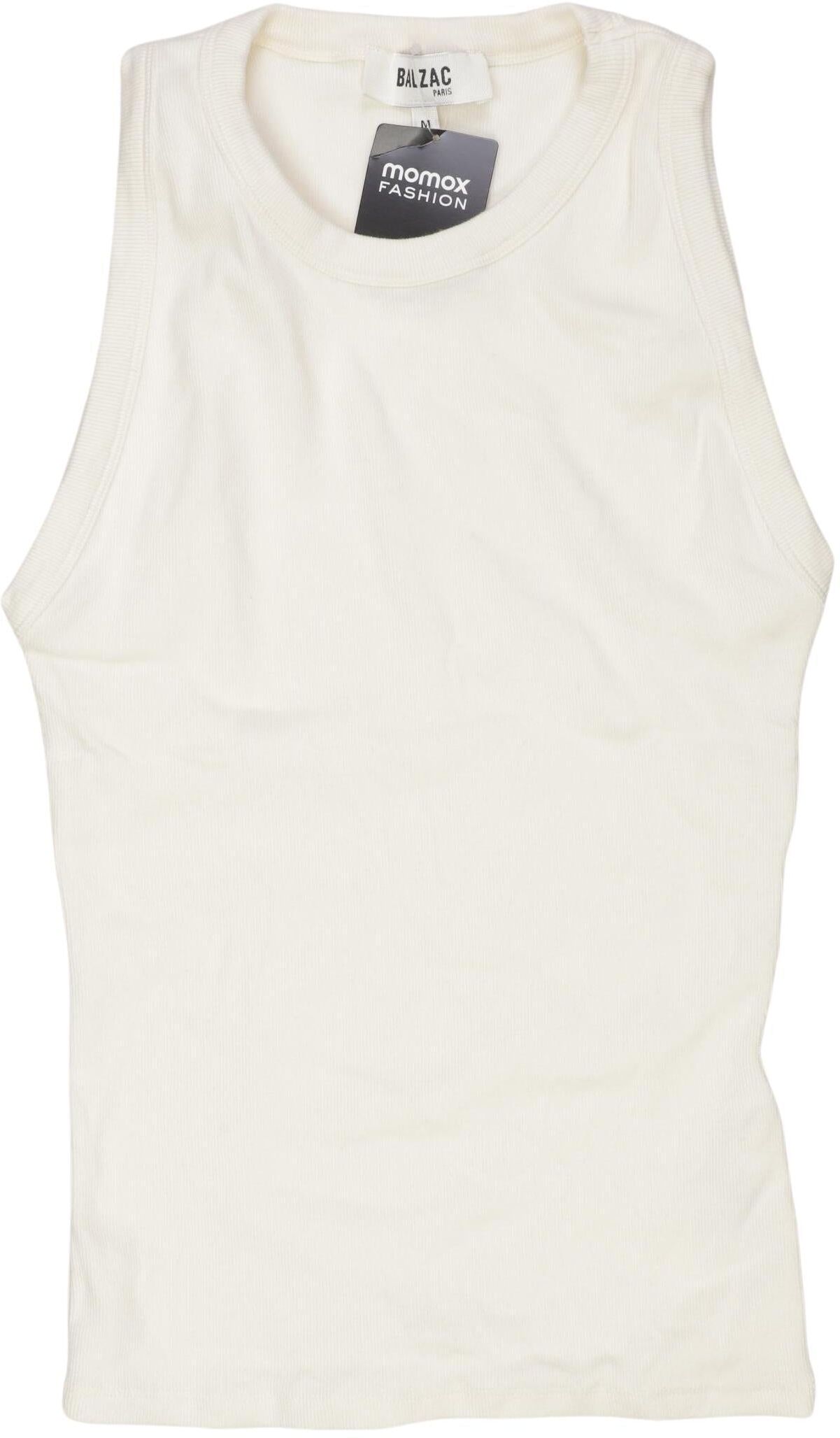 Balzac Paris Damen Top, Cremeweiß, Gr. M, Baumwolle / Elasthan - Second Hand
