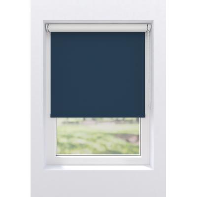 Rollo MY HOME "Ina", blau (dunkelblau, dunkelblau, weiß), B:200cm H:190cm, Polyester, Rollos, weiße Rückseite, Klemmfix oder Schraubmontage