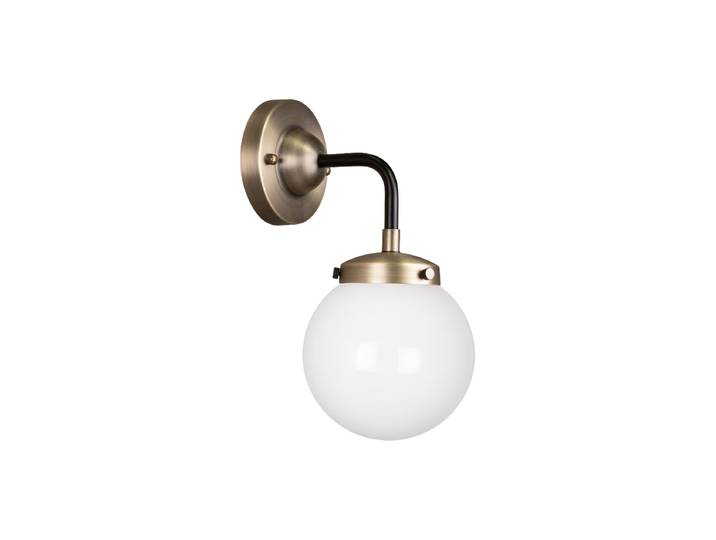 Retro Wandlampe „Alley“ Ø 20/ H 30 cm Messing Globen Lighting
