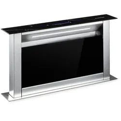 Klarstein Royal Flush Eco Dunstabzugshaube 60 cm 604 m3/h A+ Schwarzer Marmor