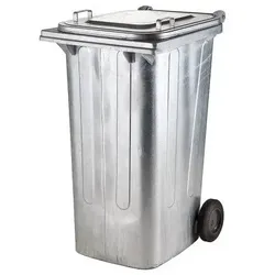 Hardwex Mülltonne, fahrbar, feuerverzinkt, 240 l