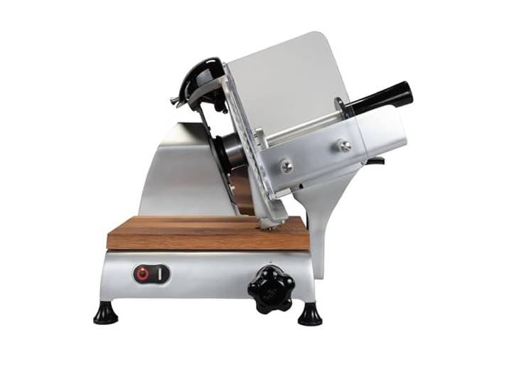 Berkel Aufschnittmaschine - Red Line 250 -Teflon Grau, Profi Allesschneider - aktuelles Modell + 100% handgefertigtes Schneidebrett Angebot