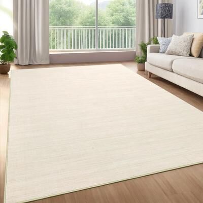Garvee Modern Subtle Textured Lines Solid Area Rug