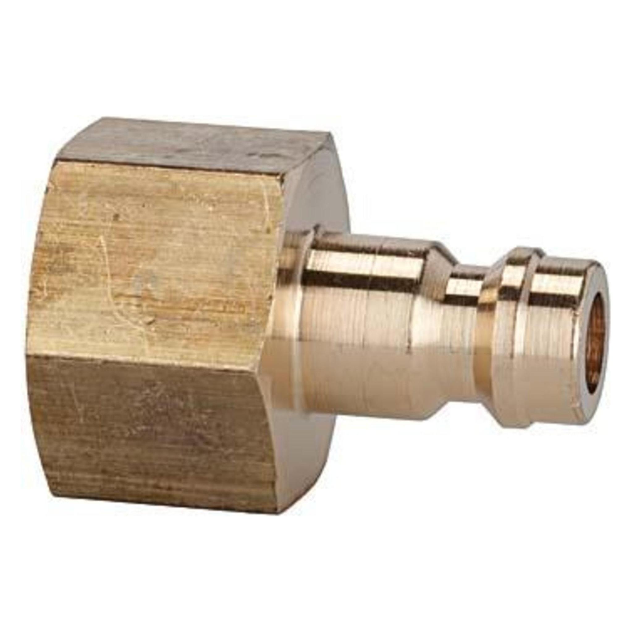 Riegler 107153 Nippel für Kupplungen I.D. 5, Messing blank, G 3/8 IT, AF 19 (Kupplung) (4047322057790)