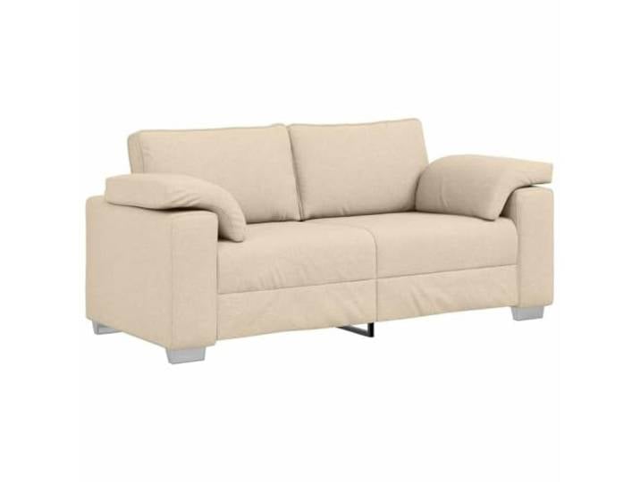 Makastle Zweisitzer Sofa Couch Creme 180 cm Stoff