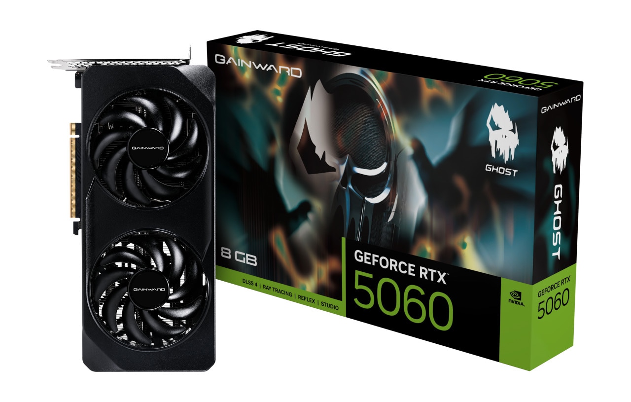 GAINWARD GeForce RTX 5060 Ghost 8GB GDDR7 Grafikkarte HDMI/3xDP NE75060019P1-GB2063B