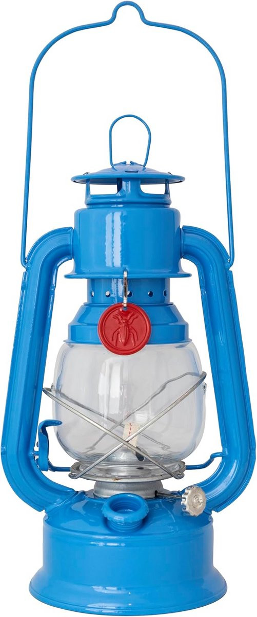 Blauwe Vintage Kerosene Olielamp voor Binnen en Buiten
