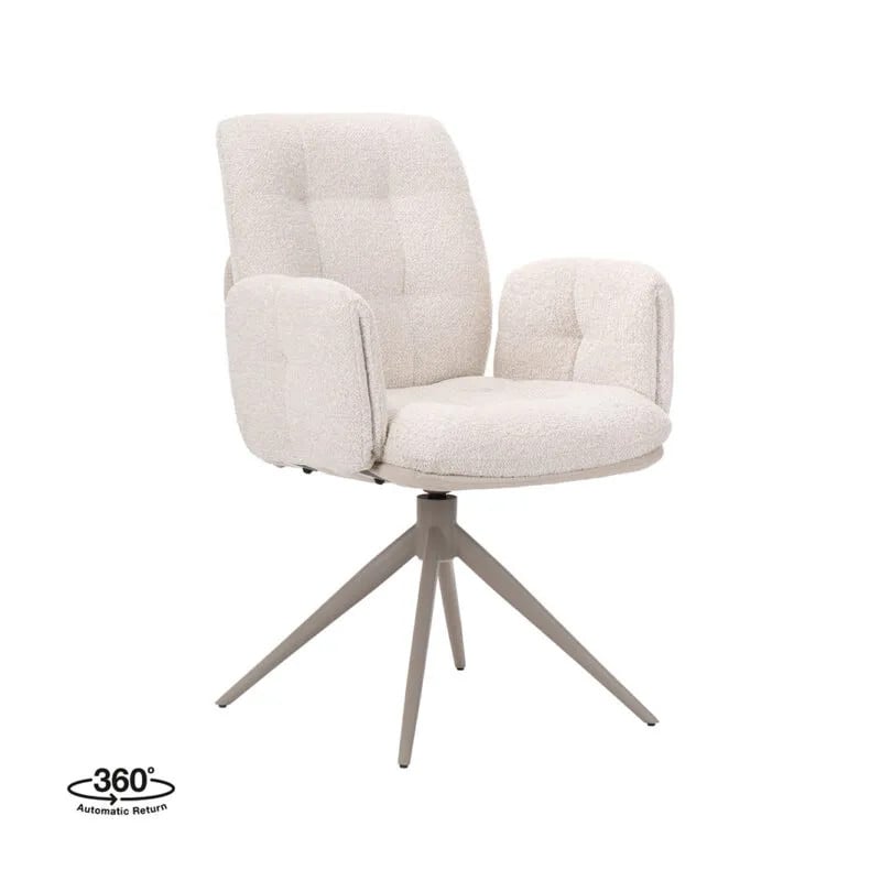 Label51 Eetkamerstoel Unreal - Taupe - Metaal