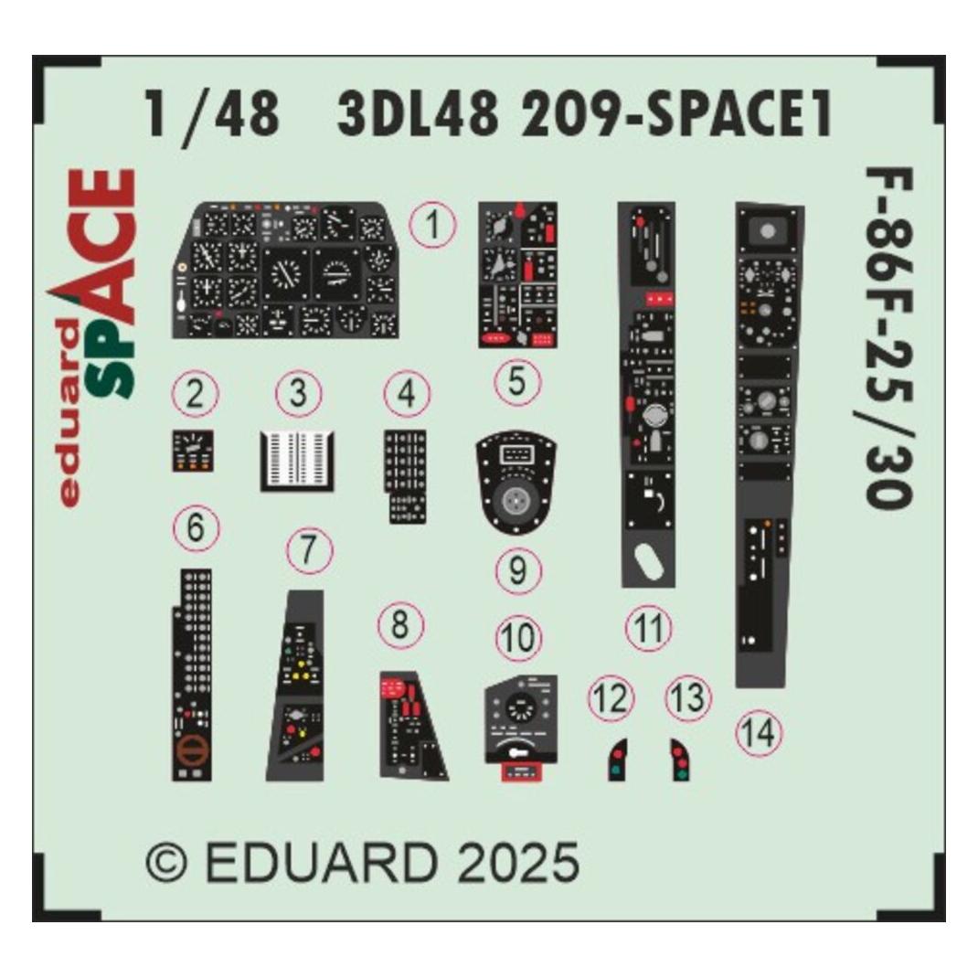 Eduard F-86F-25/30 SPACE AIRFIX (3DL48209)