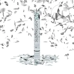 Relaxdays 2x Party Popper Gold/Silber Weiß,Gold,Silber