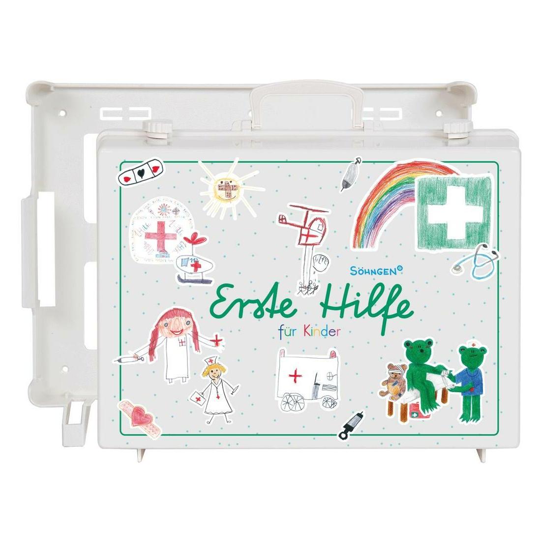 Söhngen 0350117 Erste-Hilfe-Koffer MT-CD "kleine GROSSE Hilfe" SCHULE XS-XXL 400 x 300 x 150 Weiss (Verbandskasten) (0350117)