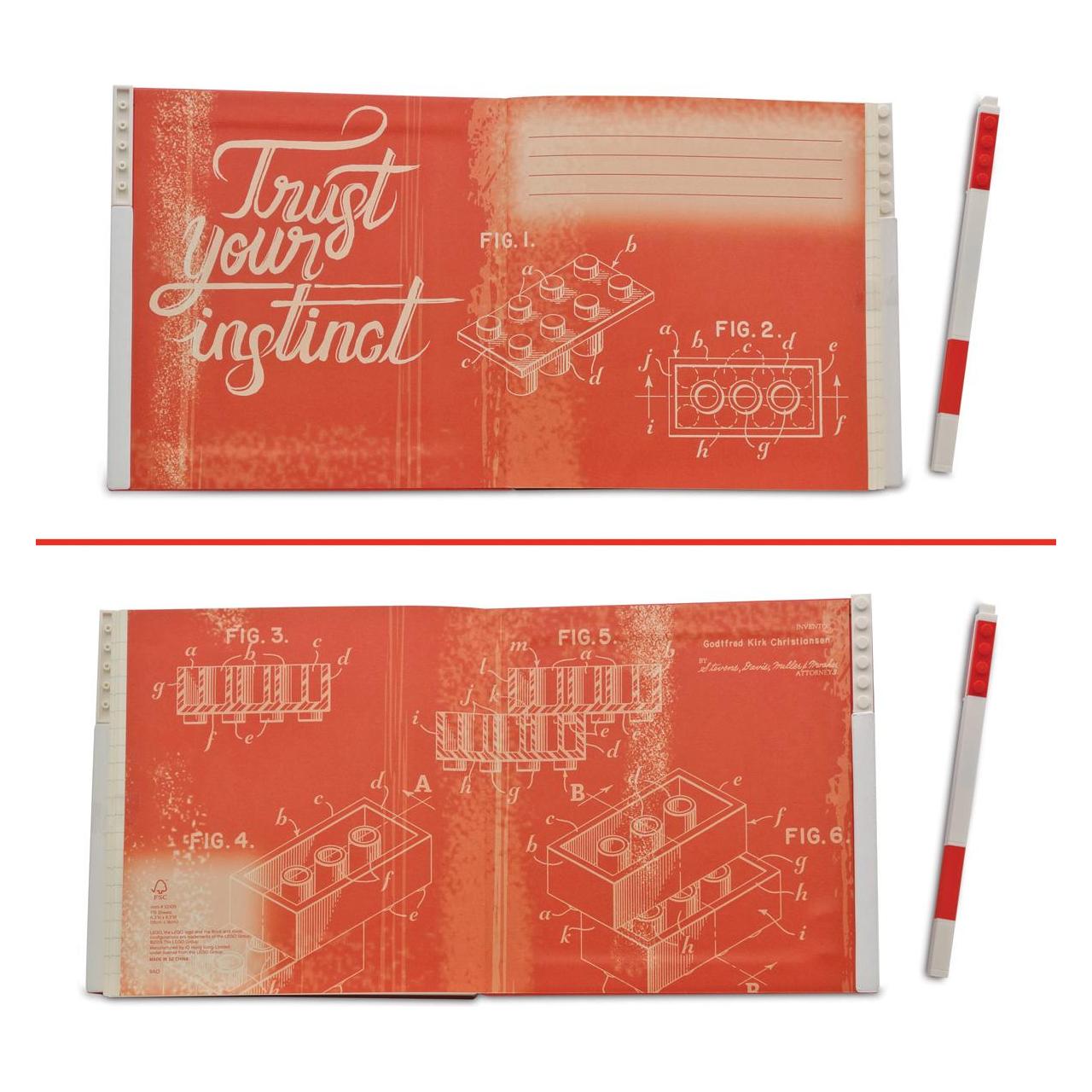 LEGO Stationary Red Notebook with gel pen (4003064-52439)