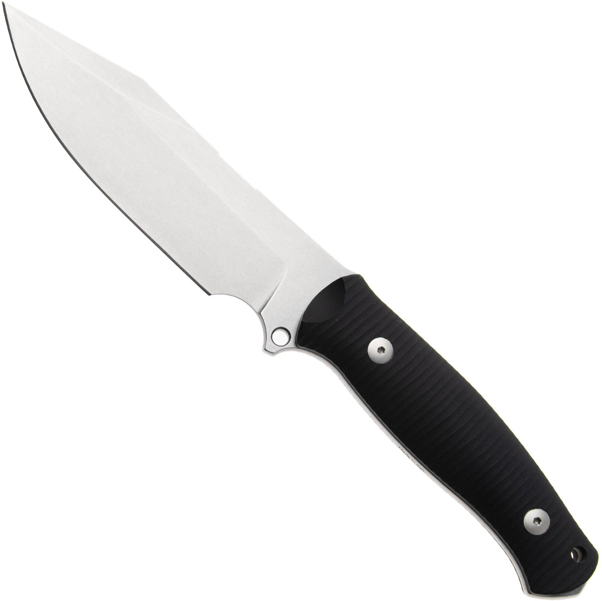 GiantMouse Redington RED-N690-DB-SW Stonewashed N690, Black Canvas Micarta, coltello fisso