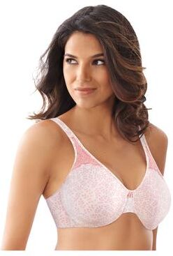 Plus Size Women's Passion For Comfort® Minimizer Underwire Bra DF3385 by Bali in Pink Leaf Print (Size 38 C)