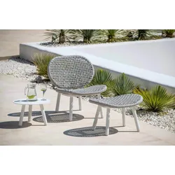 Jati & Kebon Skate Lounge-Set -  Sessel & Hocker, Grey Melange