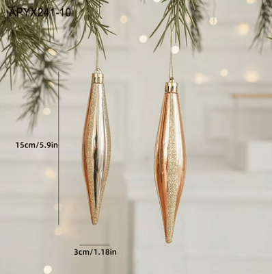 Inspire Curations Christmas Hanging Ornaments Plastic Tree Decorations Set icicle 2pcs