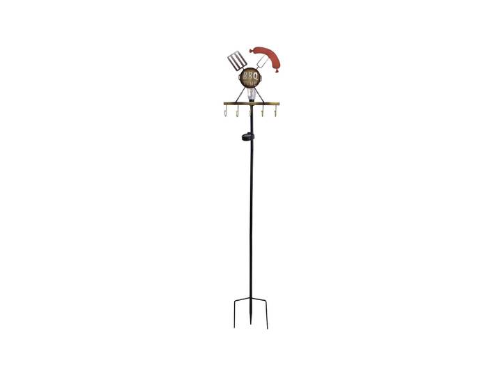 Gartenleuchte NÄVE LED-Solar Erdspiess , braun, H:130cm L:27cm T:6cm, Leuchten, Gartenleuchte