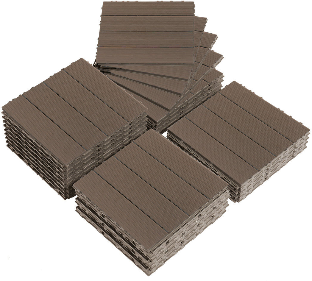 Dakota Fields Carnet Plastic Tile Light Coffee 29cm W x 29cm L