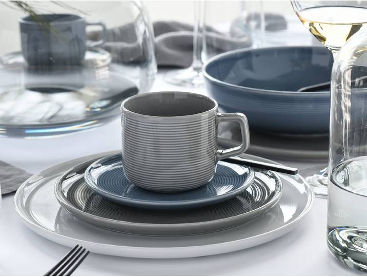 Service de table Session 30 pièces Multicolore/Blanc/Bleu/Gris
