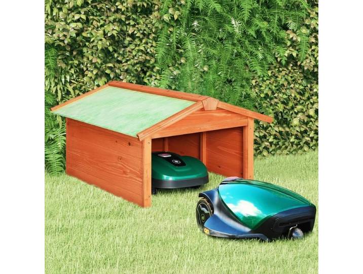 Abri pour tondeuse robotisée, 72x87x50, en bois de sapin massif