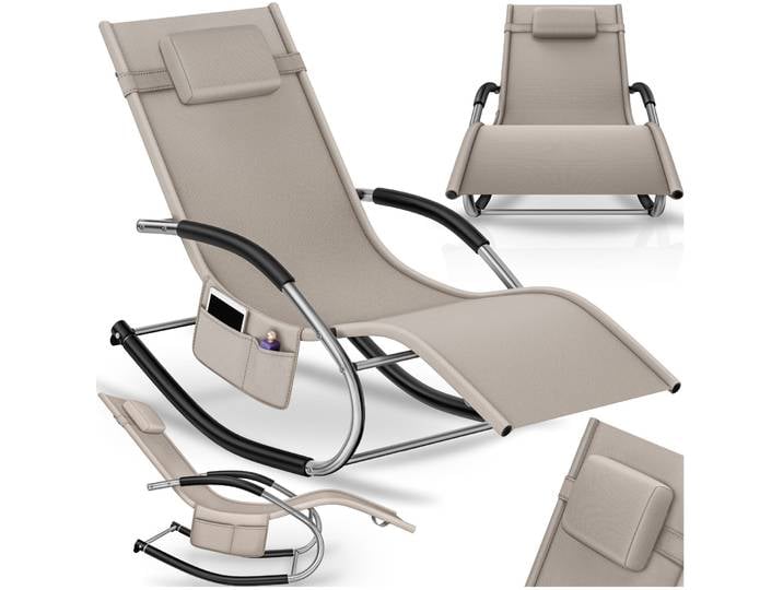 Sonnenliege Taya, ergonomisch, Schwingfunktion - beige, pro Stück