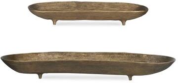 Uttermost Stratum Oval Brass Bowls (Set of 2)