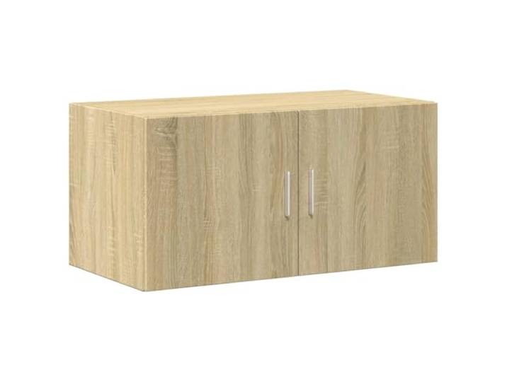 GFMGUEMV Wandschrank Sonoma-Eiche 80x42,5x40 cm Holzwerkstoff Haengeschrank Stabil, feuchtigkeitsbestaendig, wandmontierbar, vielseitig, platzsparend, Hochboard-Aufsatz