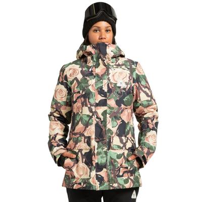 Snowboardjacke DC SHOES "Cruiser", Damen, Gr. M, bunt (rose and thorn), Obermaterial: 100% Polyester., Jacken Snowboardjacke