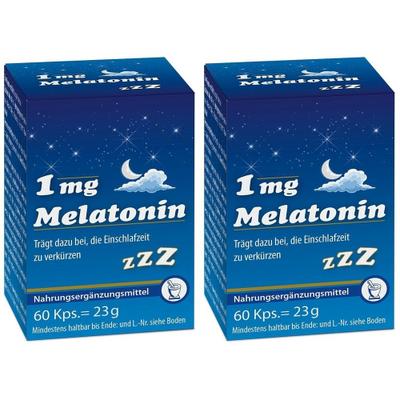 Melatonin 1 mg Kapseln 2x 2x60 St
