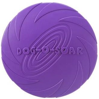 Inspired Finds Interactive Silicone Flying Disc Dog Toy For Fetch & Puppy Training purple 5.91 In
