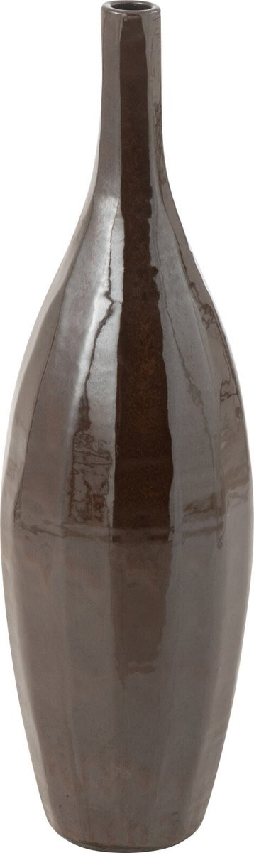 J-Line vaas Fles Blinkend Terra Bruin Hoogte: 70 cm
