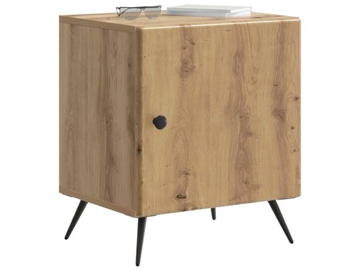 KTHLBRH Nachttisch 2 Stück Eiche Handwerk 43 x 34,5 x 50 cm Technisches Holz, 2 Türen, Griffe, großer Raum, vielseitig einsetzbar