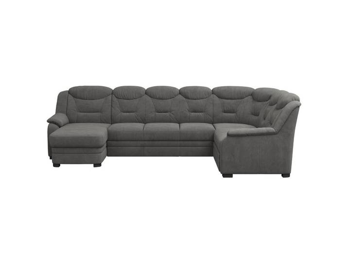 Mid.you Wohnlandschaft, Anthrazit, Kunststoff, U-Form, 330x211 cm, Made in EU, Bettkasten erhältlich, seitenverkehrt Bettfunktion erhältlich, Wohnzimmer, Sofas & Couches, Wohnlandschaften, Wohnlandschaft U-Form