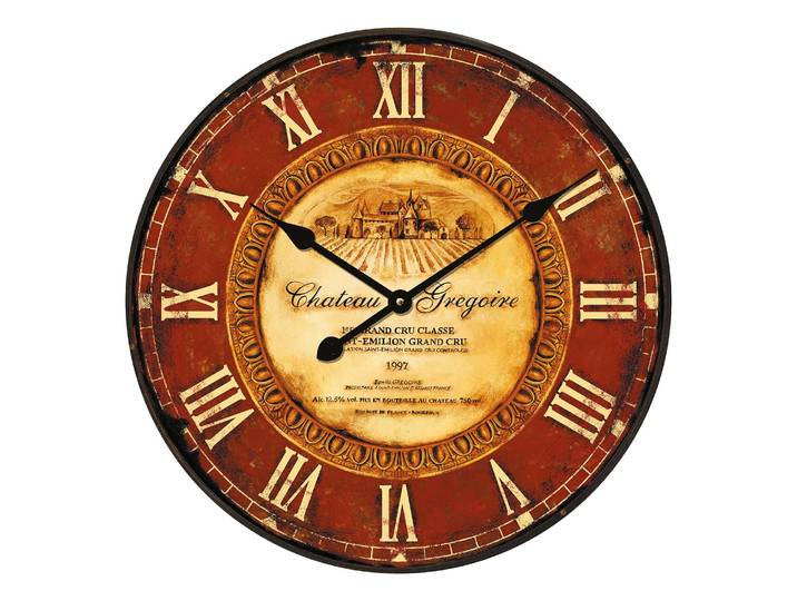 Wanduhr WT 1511 MDF Mitteldichte Holzfaserplatte Ø 50cm Braun
