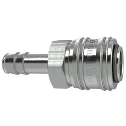 Schnellverschlusskupplung NW 7,2, Messing vernickelt, Tülle LW 9 (243.45-N)