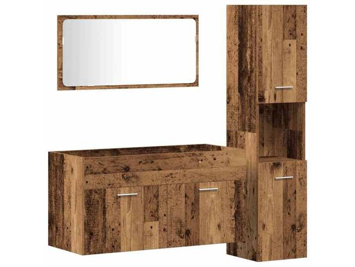 Brun Mobilier de bains - Ensemble de meubles salle de bain 3 pcs - bois d'ingénierie m1974