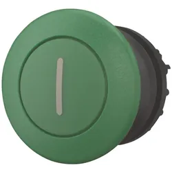 Eaton 216754 Pilzdrucktaste, RMQ-Titan, Pilz, rastend, Pilz grün, grün, beschriftet, Frontring Schwarz M22S-DRP-G-X1  - 5 Stück