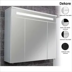 Fackelmann Spiegelschrank Kara mit LED-Beleuchtung 80 cm - Badmöbel