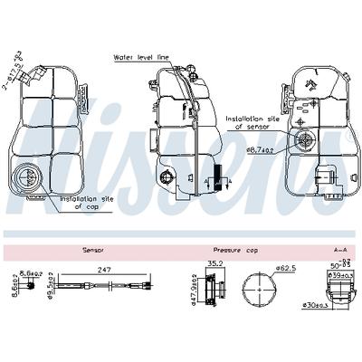 NISSENS Ausgleichsbehälter, Kühlmittel 996216 für Volvo
