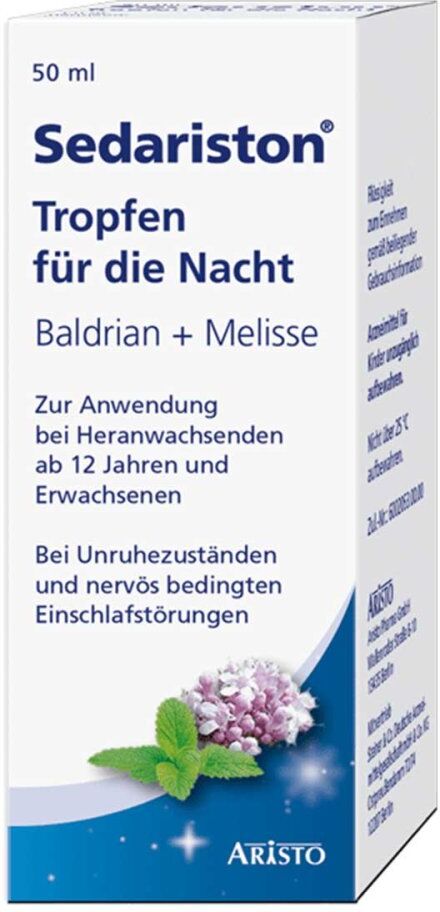 Sedariston Tropfen für die Nacht Baldrian + Melisse