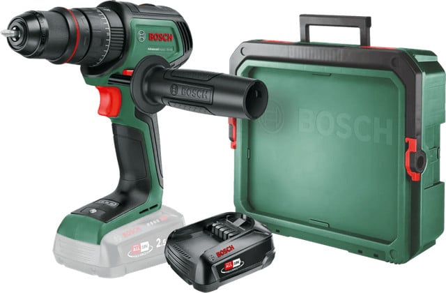 Bosch AdvancedImpact 18V-80 boormachine met 2.5 Ah accu en SystemBox S