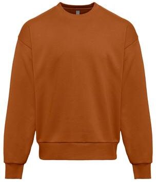 Next Level 9007 Heavyweight Crewneck Sweatshirt in Clay size Small   Ringspun Cotton