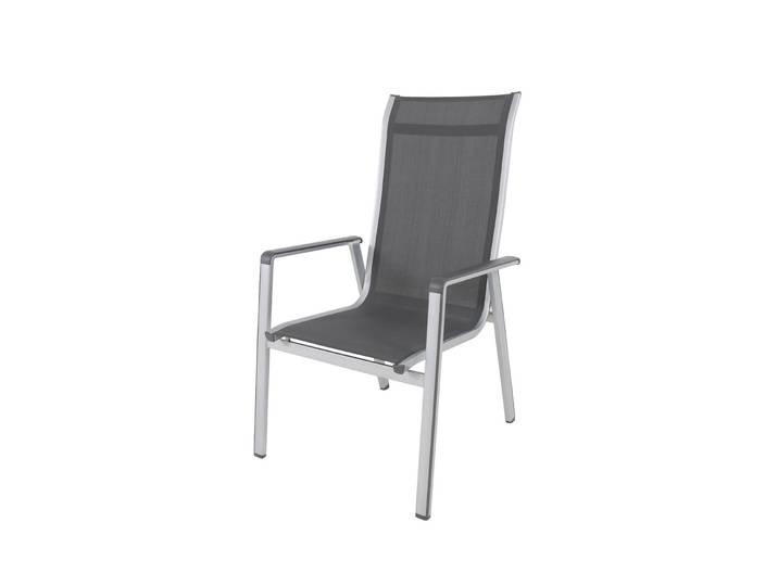 2er Set MWH Kedline Stapelstuhl Aluminium/Textilene