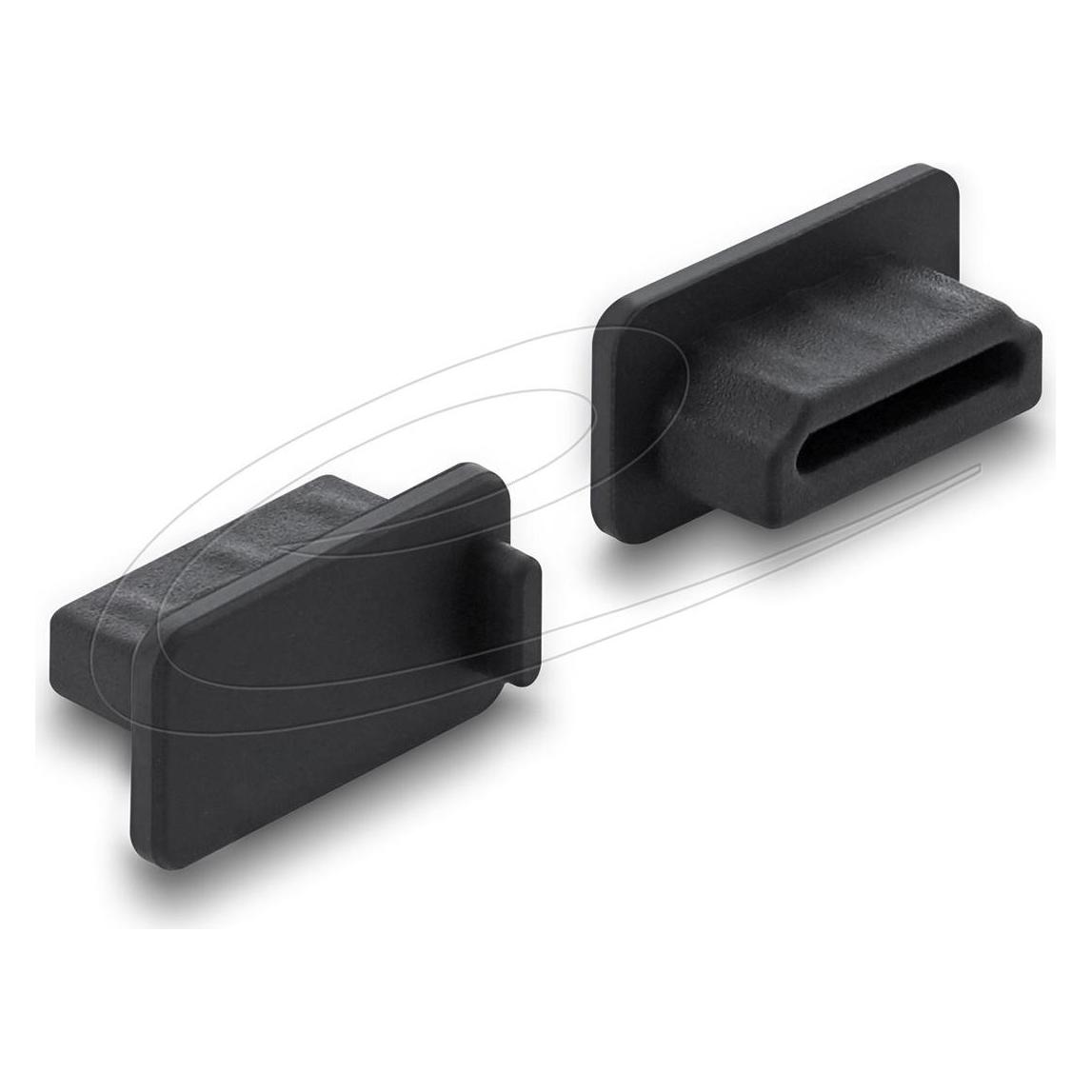 Delock Staubschutz für HDMI-A Buchse 10 Stück Silikon schwarz (87465) (87465)
