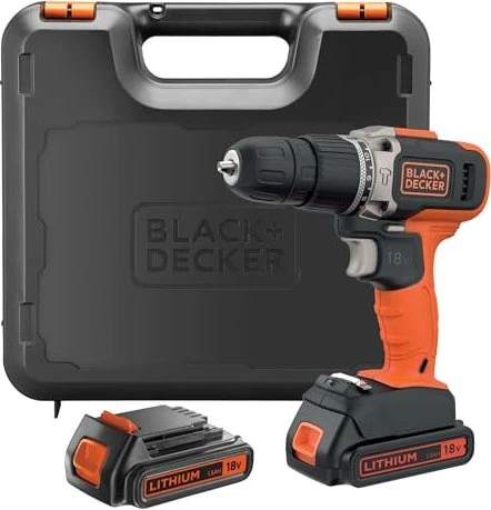 Black&Decker Akku-Schlagbohrschr. 18V 2x1,5Ah Kof BCD003C2K